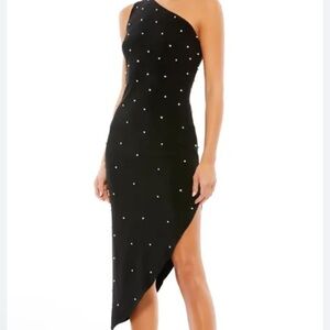 Mac Duggal Black One Shoulder Dress